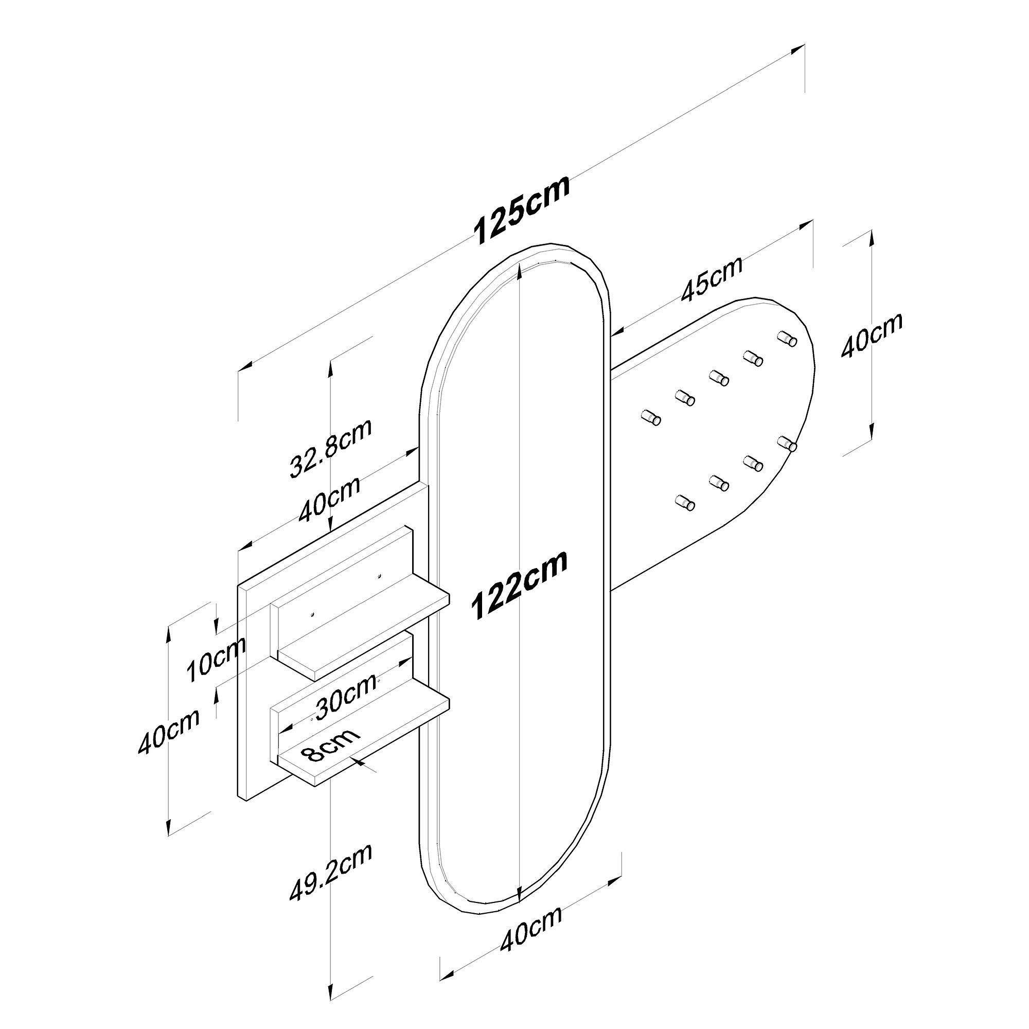 P3 Appendiabiti impiallacciato bianco 9