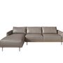 Sofa Récamiere Links Leder Grau  1