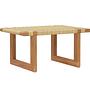 BMO488S Tischbank Eichenholz Rattan Natur 1