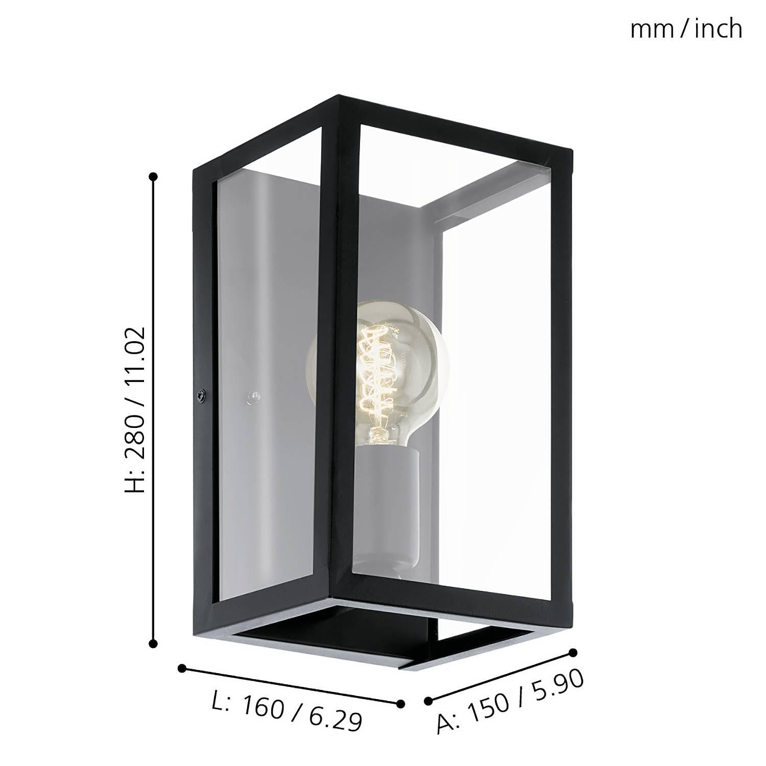 Charterhouse Wandleuchte Glas Stahl 1-flammig 3