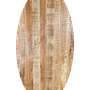 Ovale Tischplatte Mangoholz 2