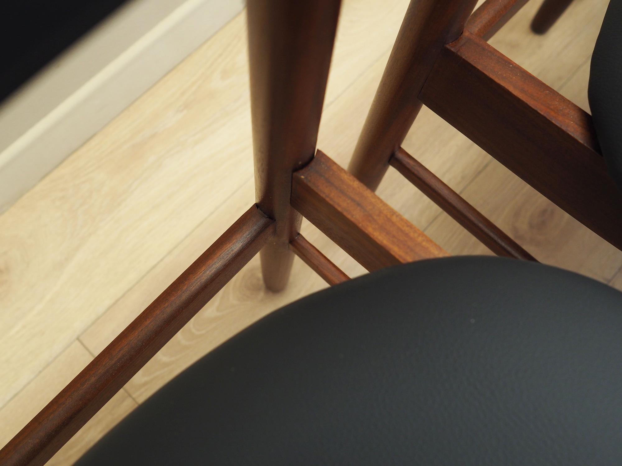 4x Vintage Dining Chair Teak Wood 1960s 6