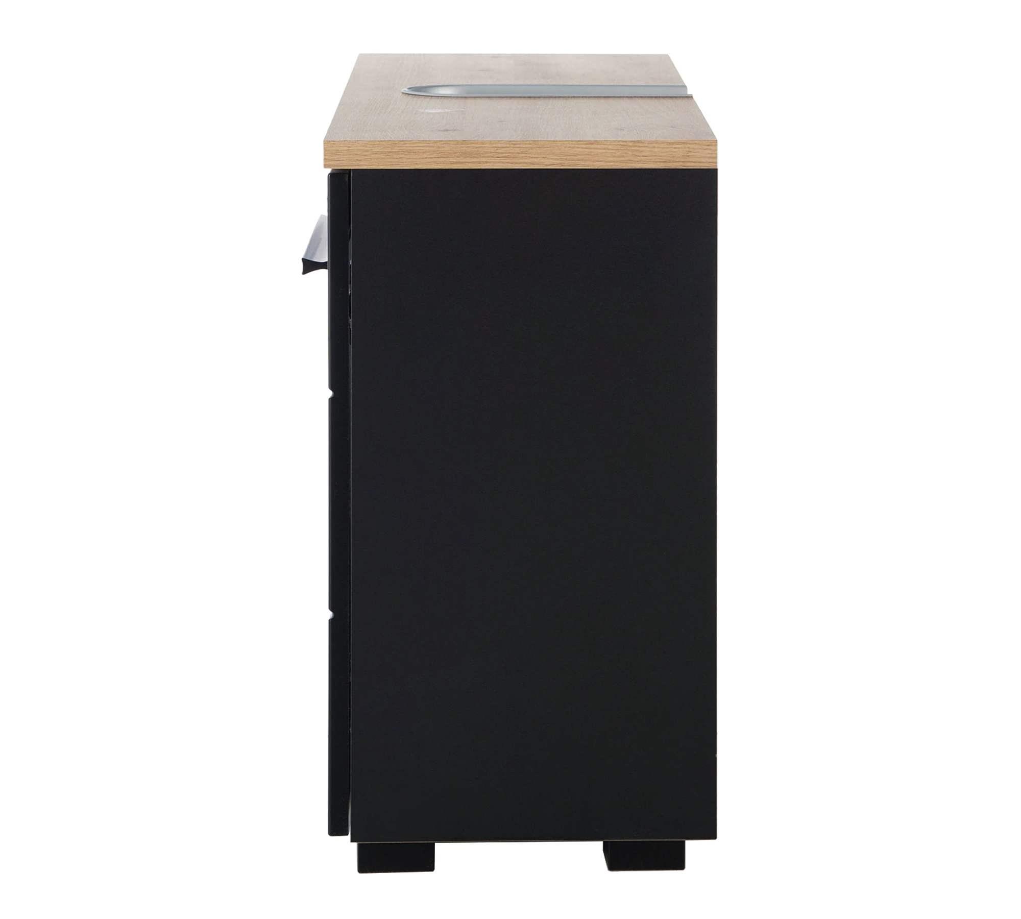 Washbasin cabinet wood black 4