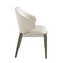 Cream leatherette chair 5