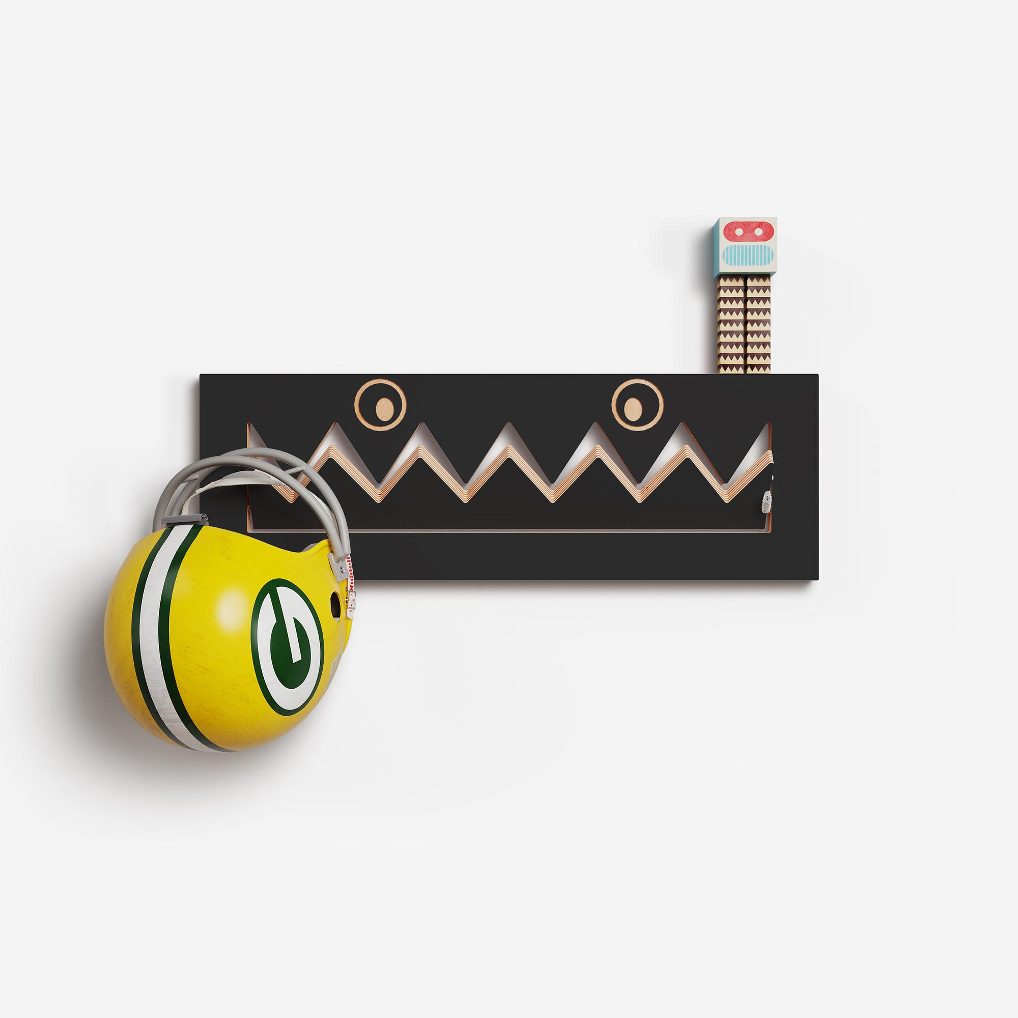 Fläpps Wardrobe Monsterhäng Black 60 x 20cm 0