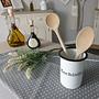 Bakye Kitchen Utensil Holder Enamel White 2