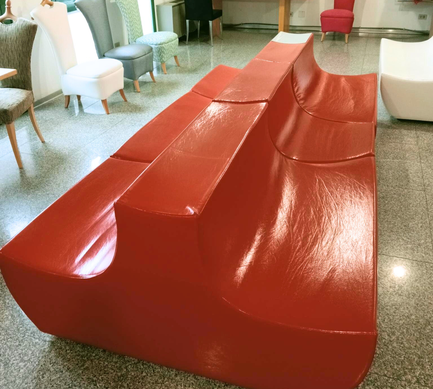 Link 2 Sofa Textilbezug Rot 3