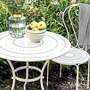 Gartenstuhl Metall Weiß 1