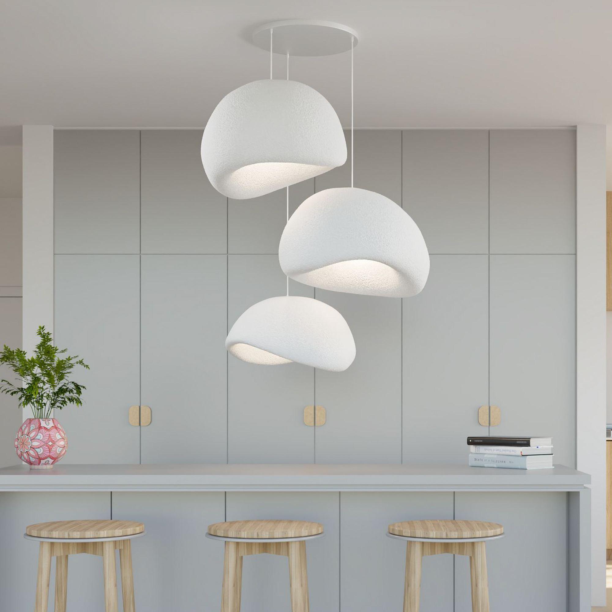 3-Flammig Wabi Sabi Kanso Beams Pendelleuchte Weiß 3