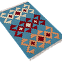 Kilim Gashgai Teppich Blau 2