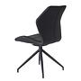 Upholstered Chair Frontera Swivel Set of 2 Black 3