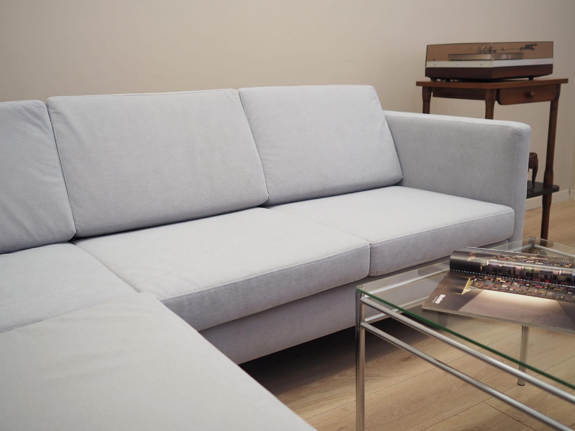 Corner sofa textile grey 1990s 10