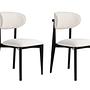 2x Lionte Dining Chair Wood Veneer White 2