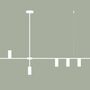5-Flammige Asymmetrische Pendelleuchte AJAX Weiß 1