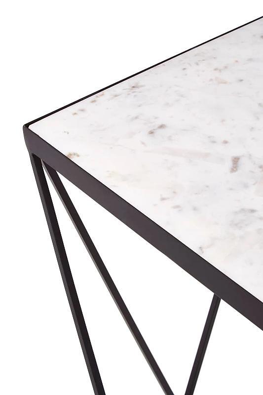 Shalimar Square Black Finish Basis-Beistelltisch
 5