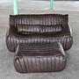 Sandra Lounge Set 2-piece. Smooth leather Chocolate brown 0