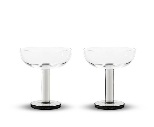 Puck Coupe Glass 2-piece Set Transparent 0