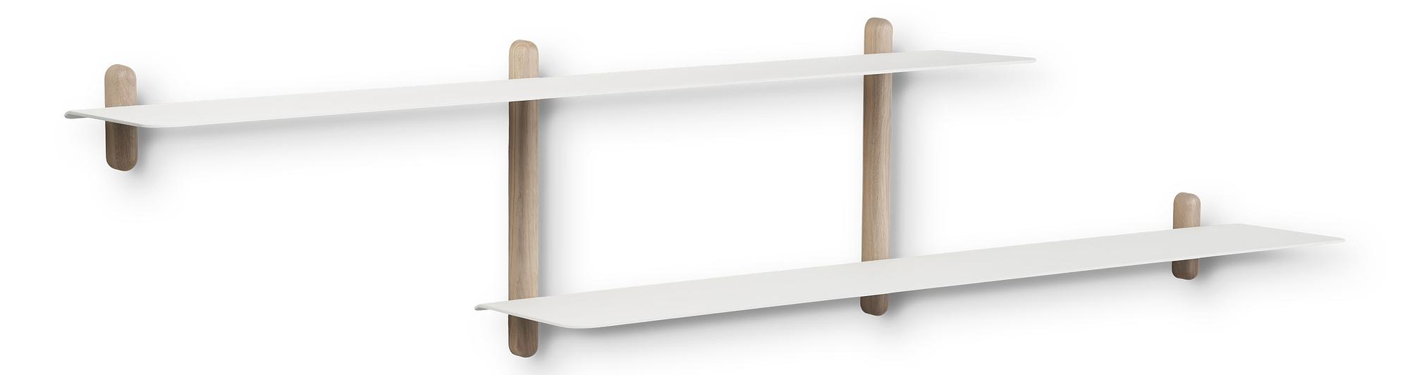 Nivo Large Shelf Wood AluminiumBrown 1