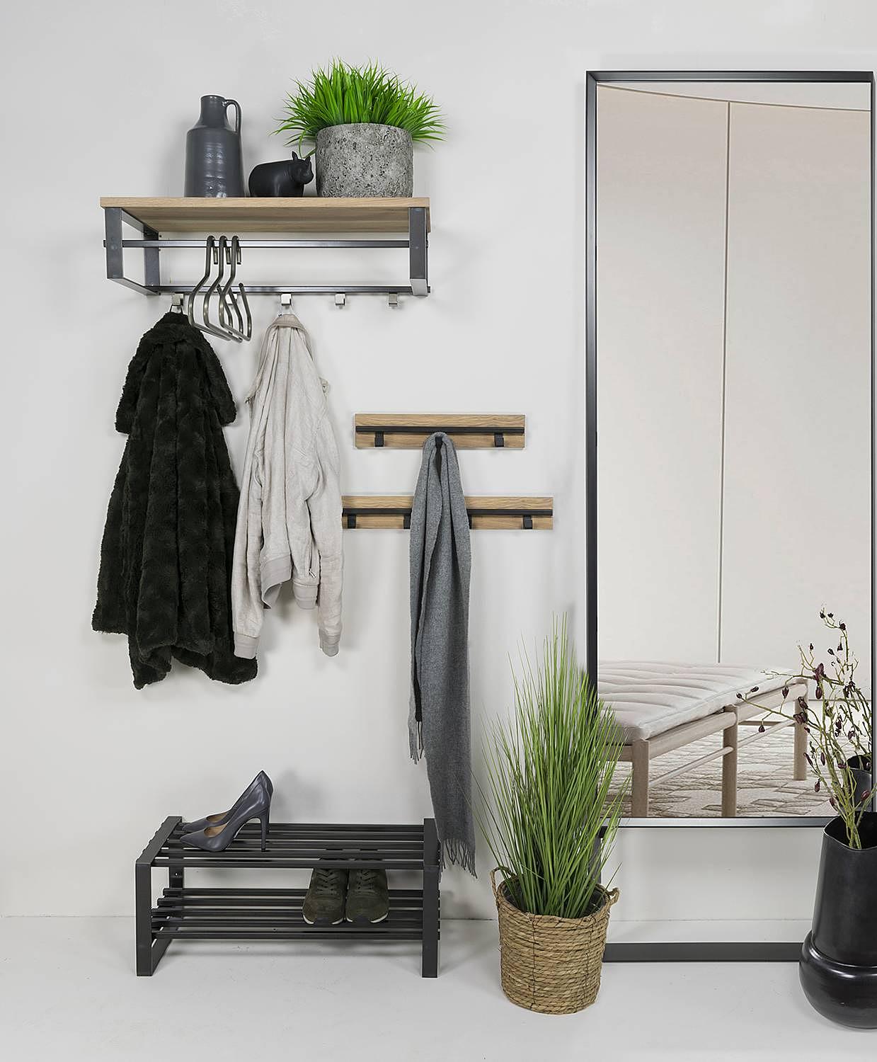 Wandgarderobe Welbeck I Metall Schwarz 3