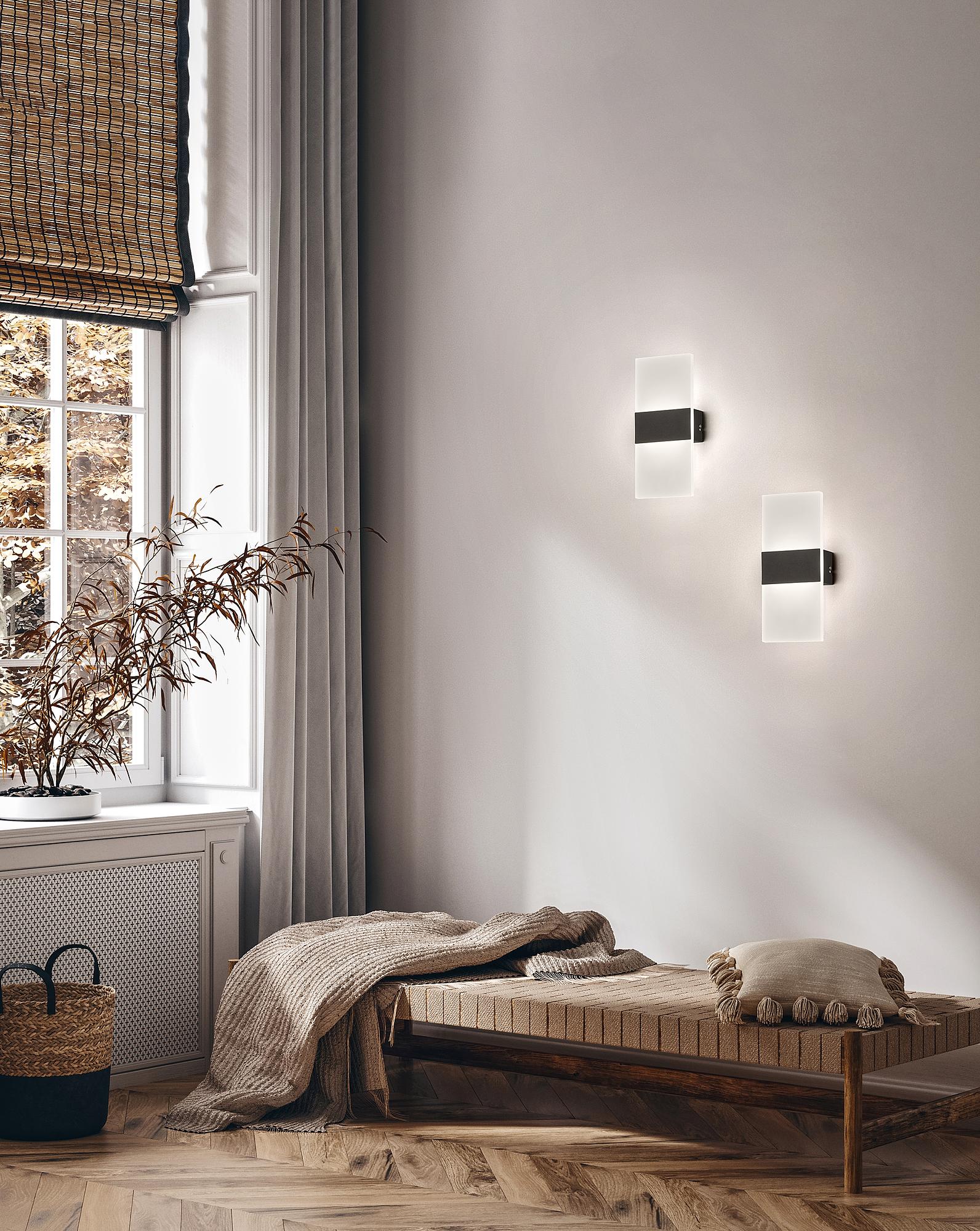 LED-Wandleuchte Foder Eisen Weiß Schwarz 2
