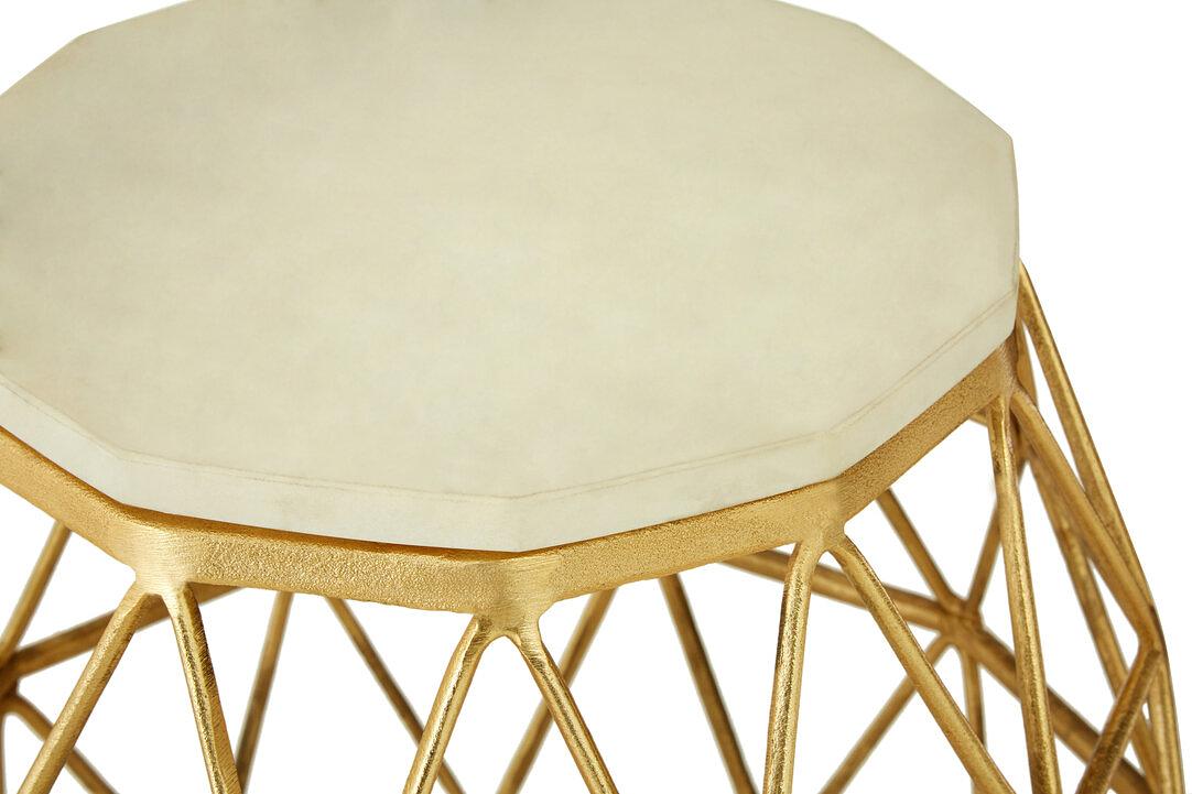 Templar Side Table Aluminum Stone Gold 3