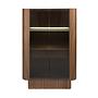 Sideboard aus Glas und Walnuss 3273 1