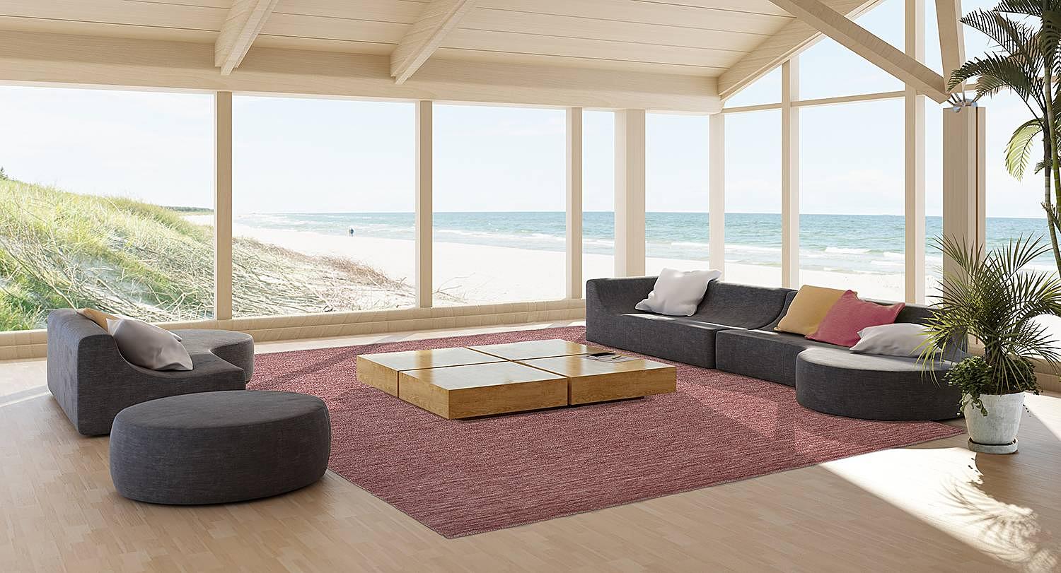 Holi Uni Rug Wool Reddish-pink 90 x 160 cm 3