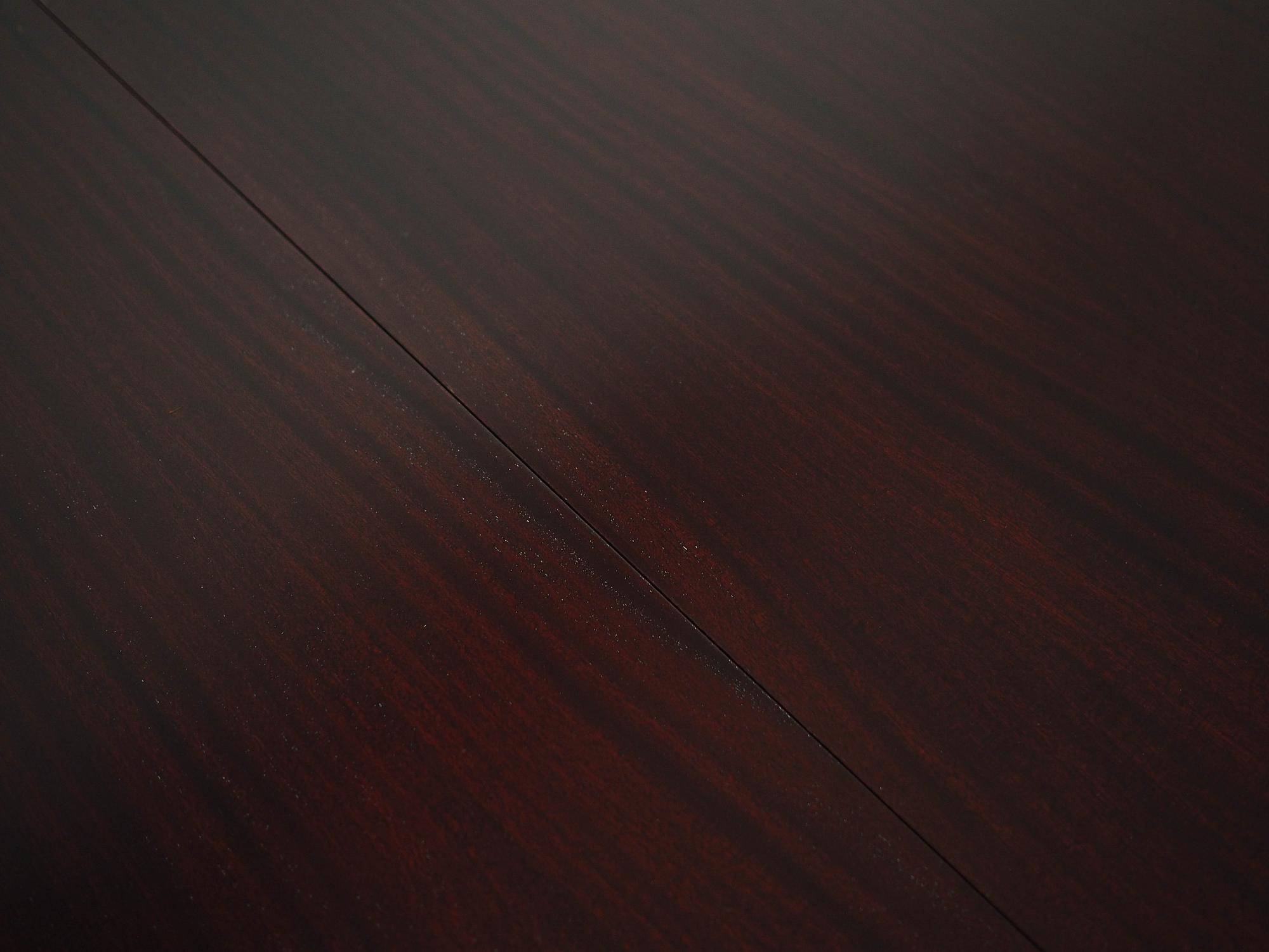 Mahogany table Dark brown 1970s Ø115cm 6