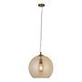Pendant lamp Balls 1-light Steel Colored glass Amber 1