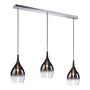 3-Arm Pendant Lamp Pilua Colored Glass Silver Grey 4