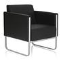 Aruba Armchair Faux Leather Black 2