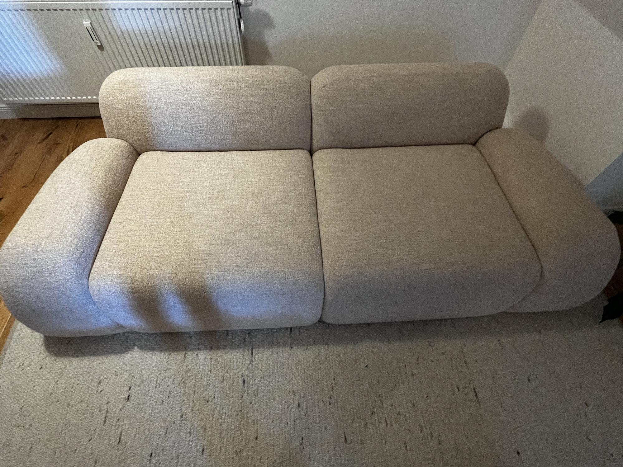Sofa 3 Sitzer Bouclé Creme  0