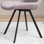 2x Cielo II Dining chair steel fabric stone brown 5