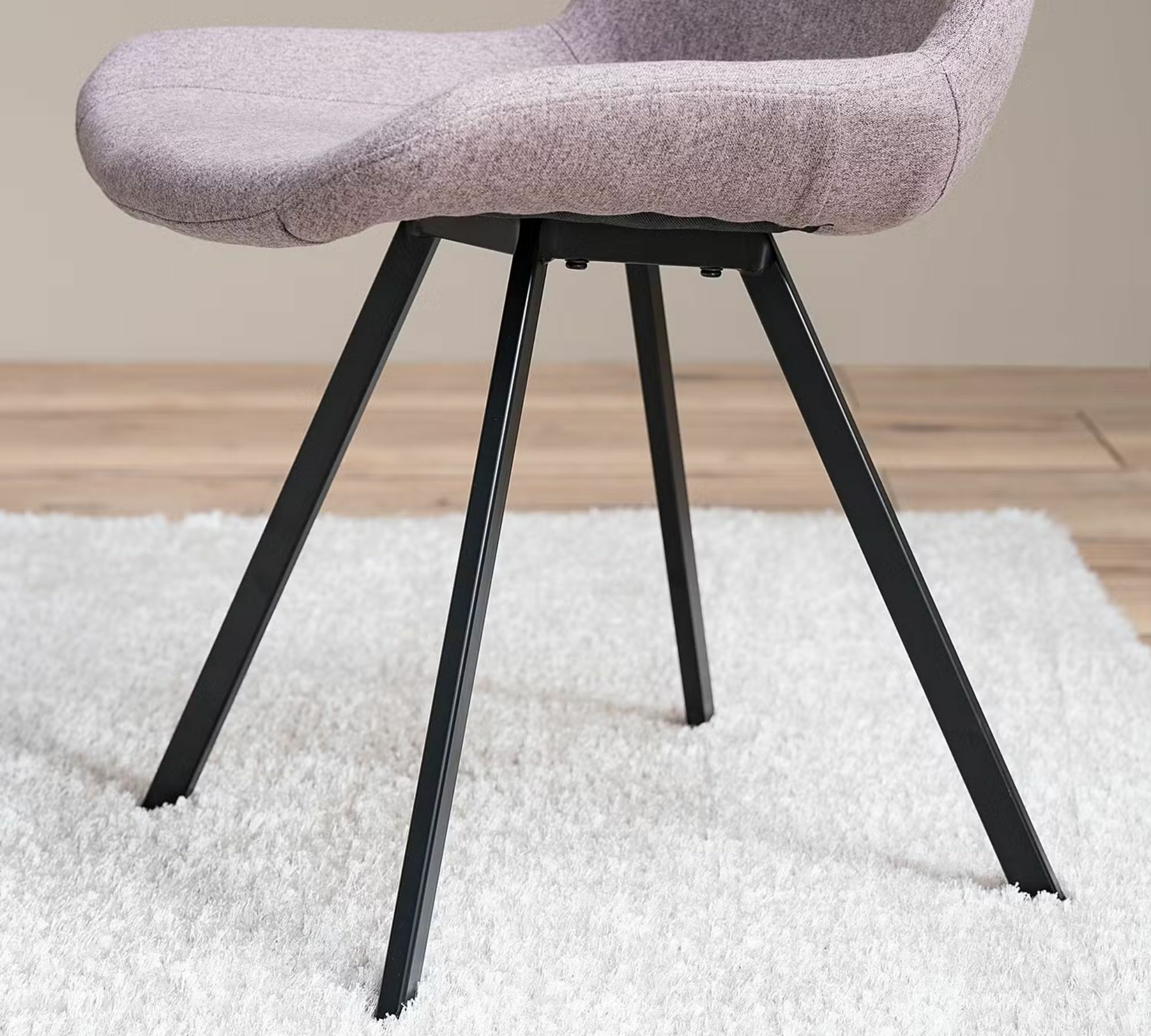 2x Cielo II Dining chair steel fabric stone brown 5