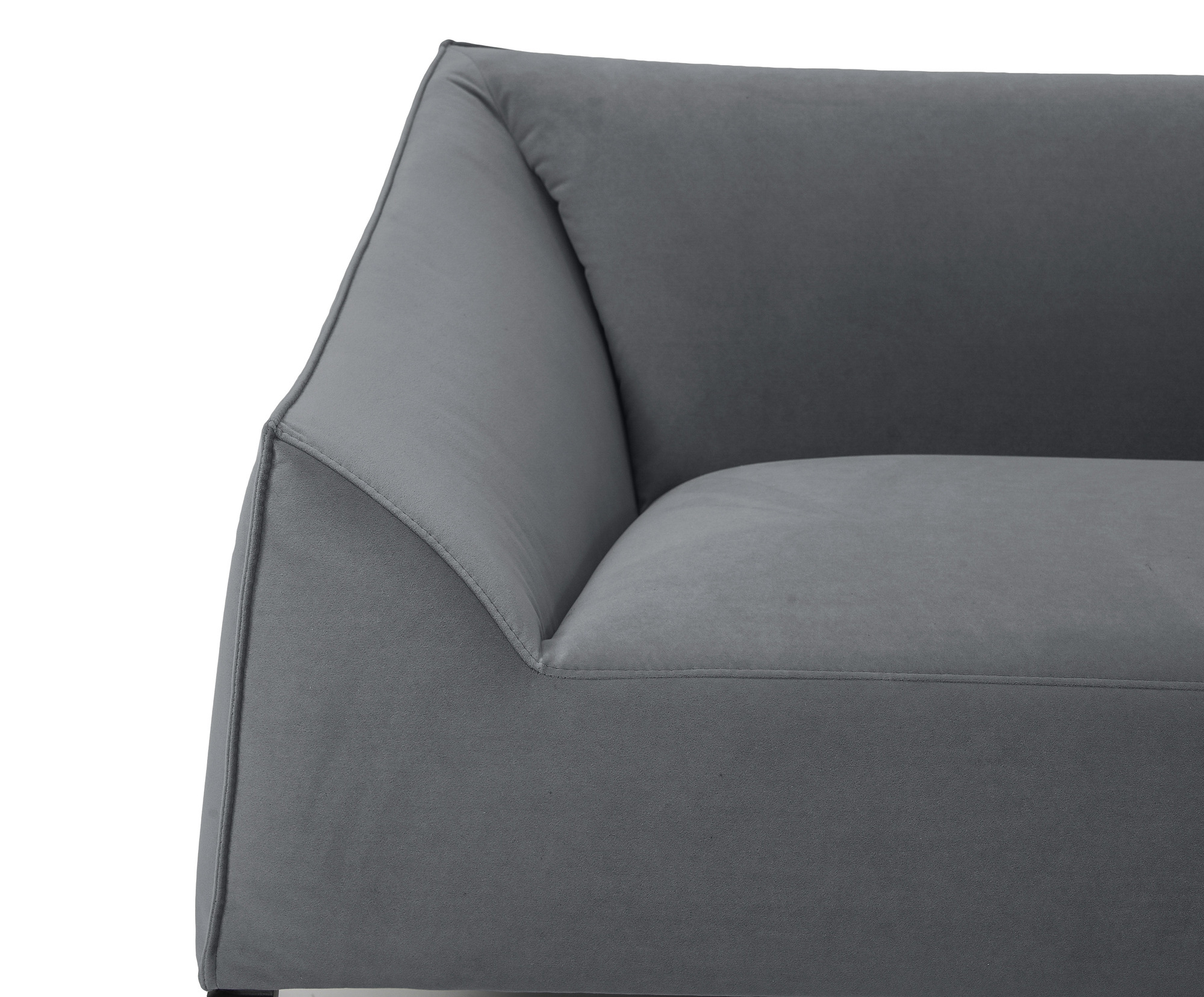 Dolce Sofa 3-Sitzer Samt Grau 6