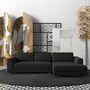 Atoll Ecksofa Textil Schwarz 0