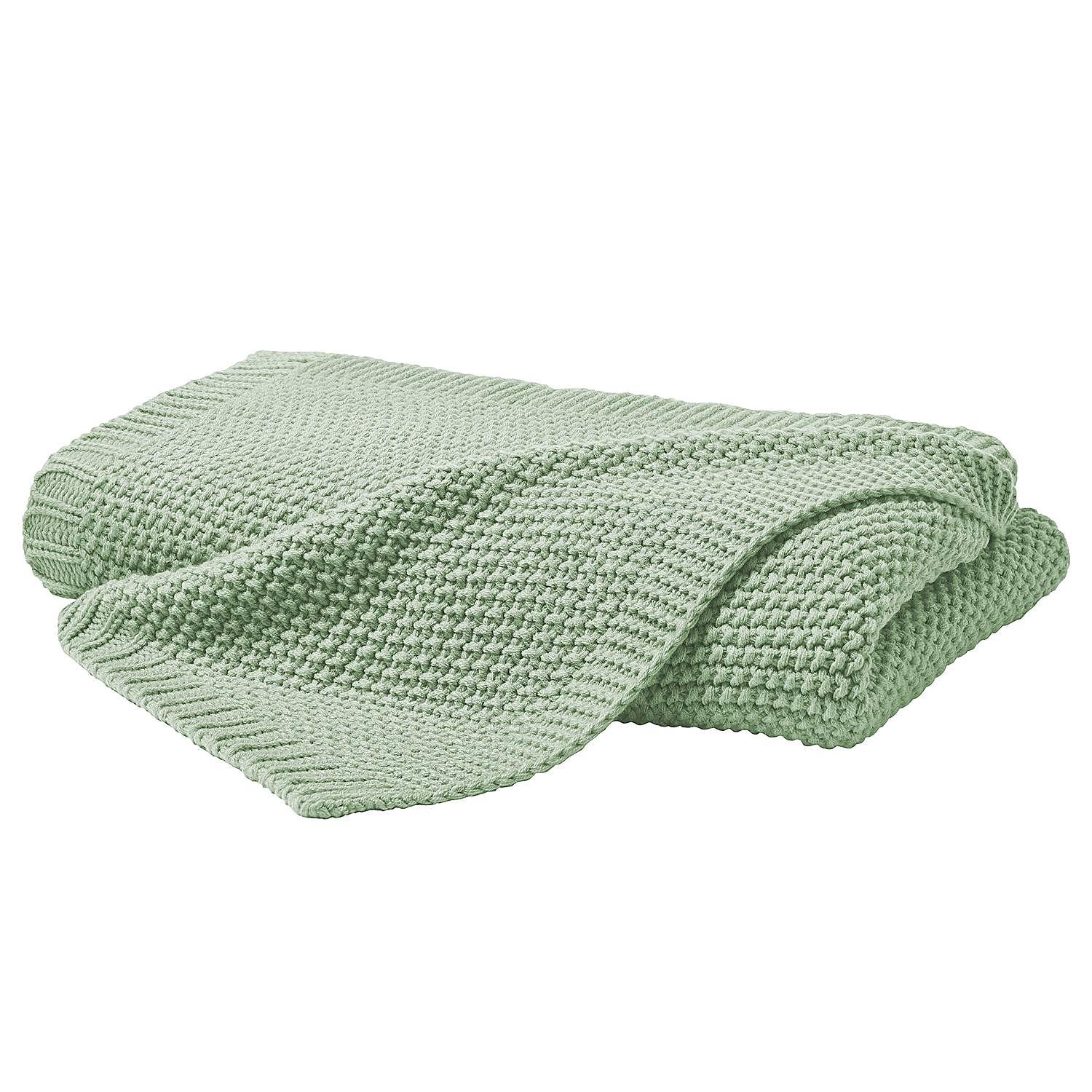 Strickdecke Viby Polyester 130 x 170 cm Mintgrün 1
