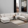 Ecksofa Textil Weiß 0