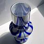 Vintage Carlo Moretti Vase Blau Weiß 1970er Jahre 4