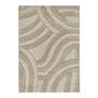 Velvet Carved Hochflorteppich Beige 80 x 150 cm 1