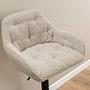 Bar stool Magrin set of 2 Bouclé fabric beige 3