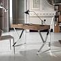 Desk Walnut veneer Chrome-plated steel 1