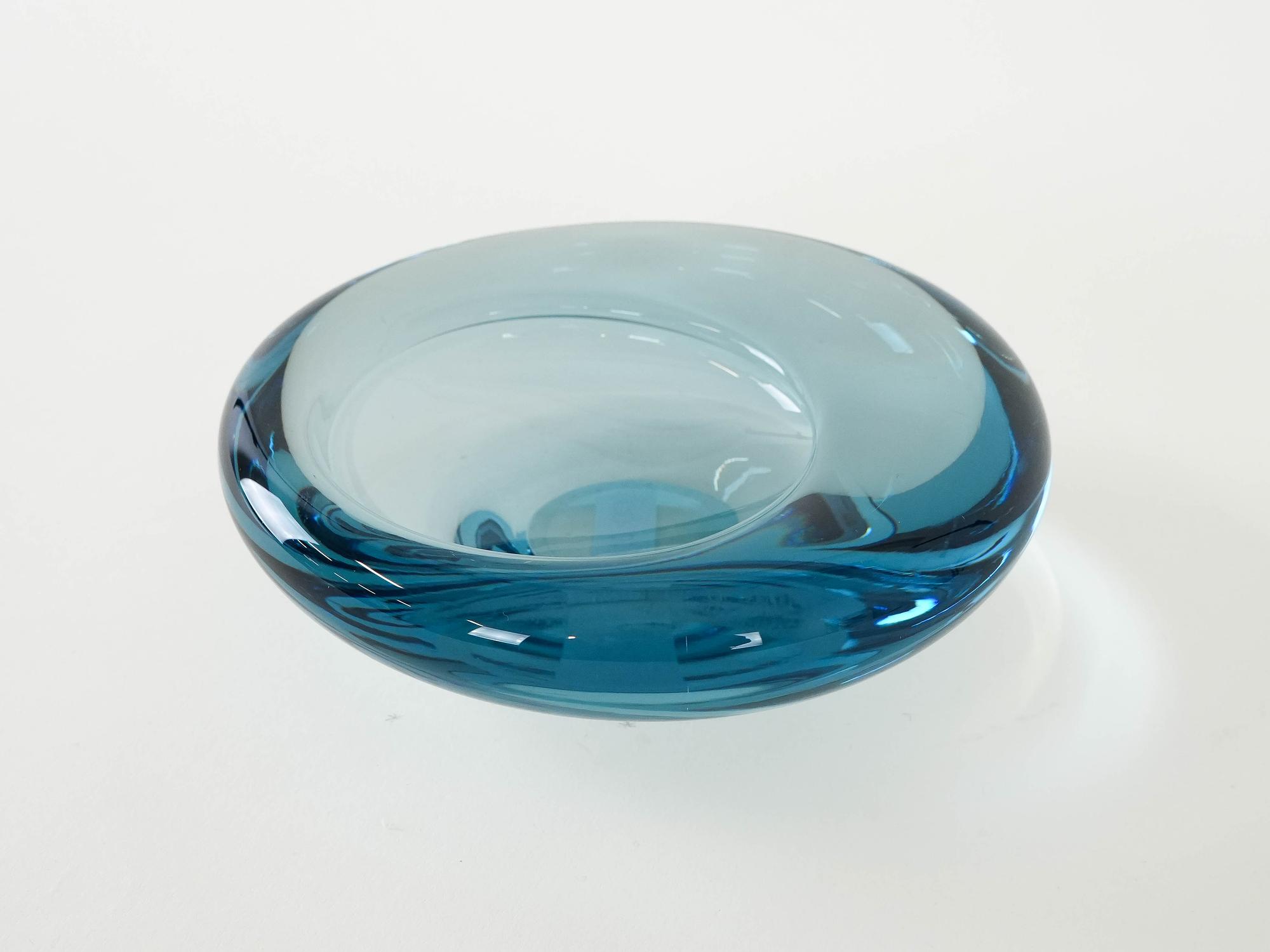 Glasplatte Blau 1960er Jahre 5