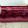 Set Lounge Togo 3 pezzi Velluto Rosso Borgogna 1