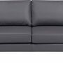 Portobello Sofa 2-Sitzer Leder Metall Dunkelgrau 1