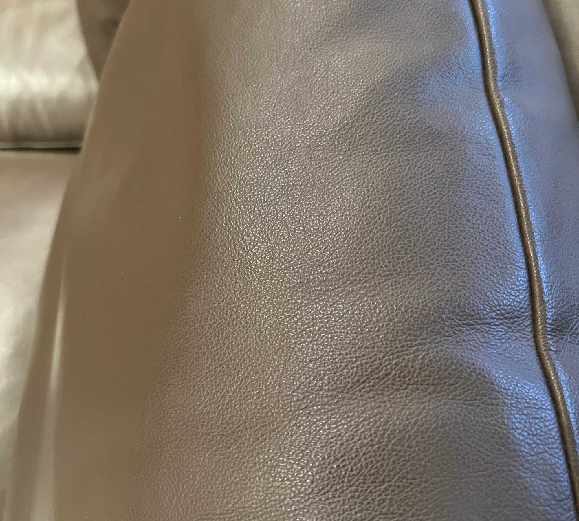 Ecksofa Leder Braun Khaki  2