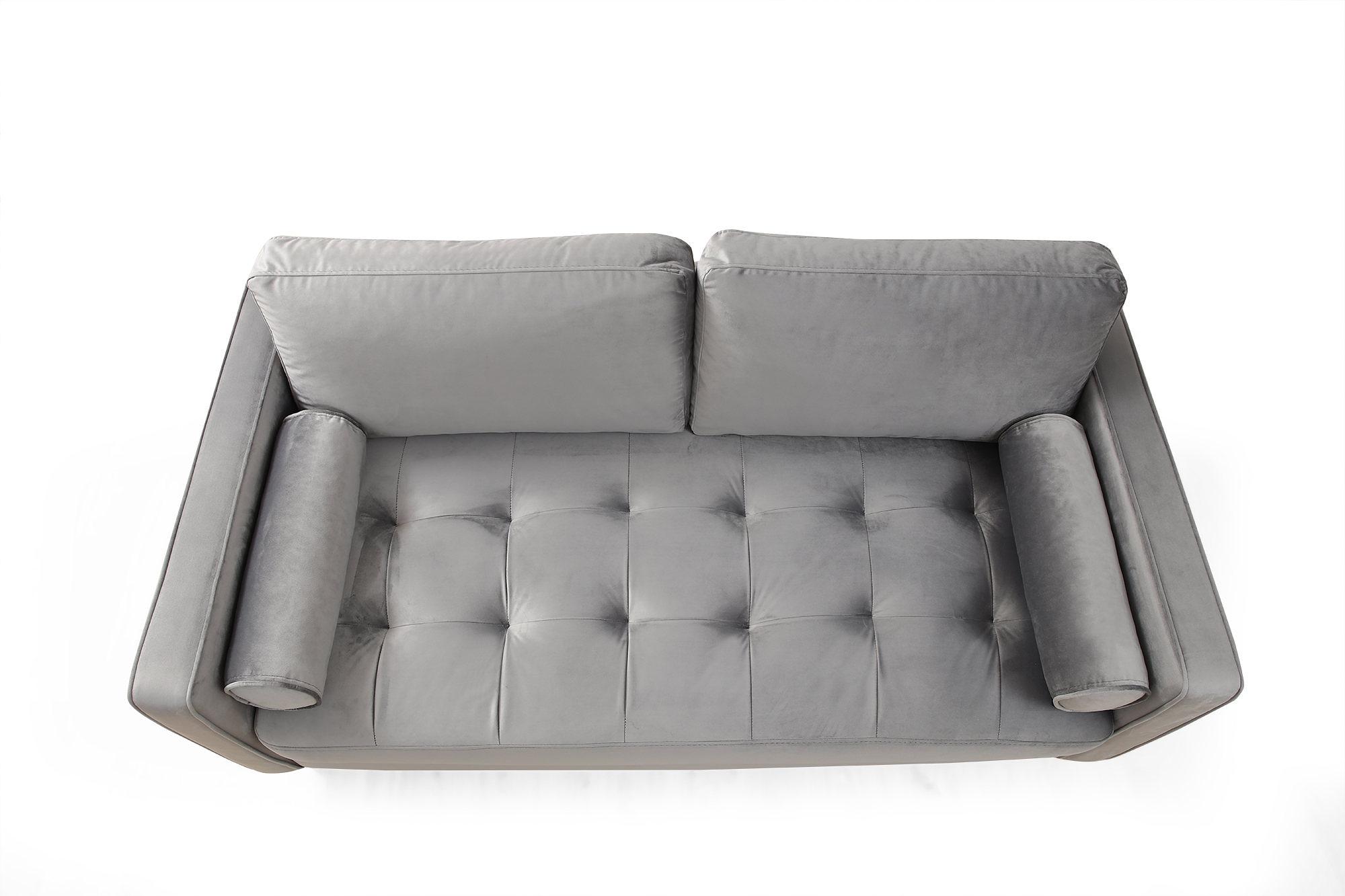 Rome 2-seater sofa light grey 3