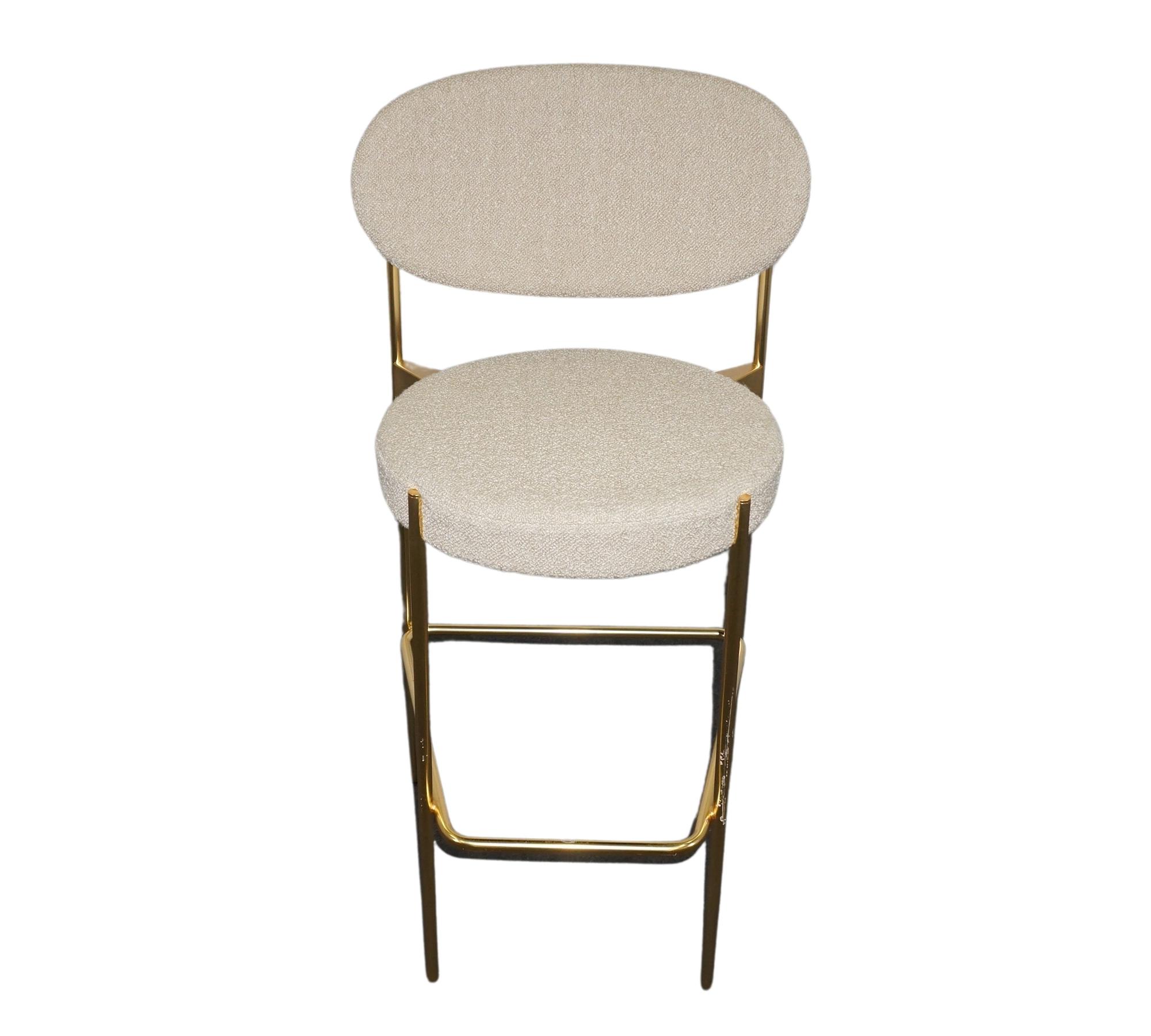 Series 430 Bar Stool Brass Beige 2