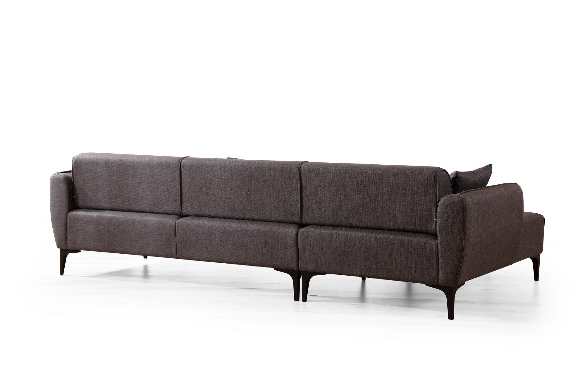 Belissimo Ecksofa Links Dunkelgrau 6