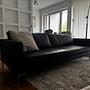 Black leather sofa 0